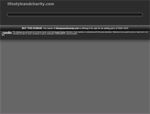 Tablet Screenshot of lifestyleandcharity.com